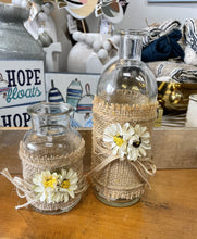 Load image into Gallery viewer, 12842 Bottle w/Burlap &amp; flower-Tall 8&quot;
