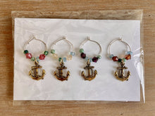 Load image into Gallery viewer, 14393 Custom Wine Charms-Anchors Away! Set/4, Shop Local!
