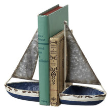 Load image into Gallery viewer, 14891 Sailboat Bookend Pair, Iron, 8&quot;h
