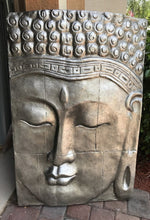 Load image into Gallery viewer, 14829 Dimensional Buddah Art, Metallic Silver, 27&quot;w x 4.5&quot;w x 31&quot;h
