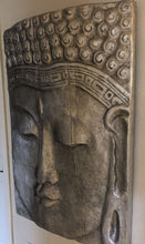 Load image into Gallery viewer, 14829 Dimensional Buddah Art, Metallic Silver, 27&quot;w x 4.5&quot;w x 31&quot;h
