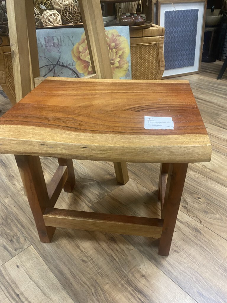 Boho Wood Side Table 15