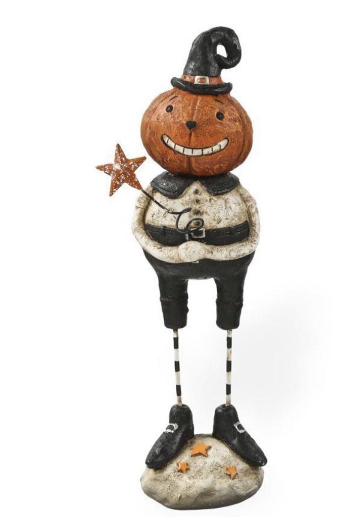14992 Standing Pumpkin Man w/Hat Holding Star