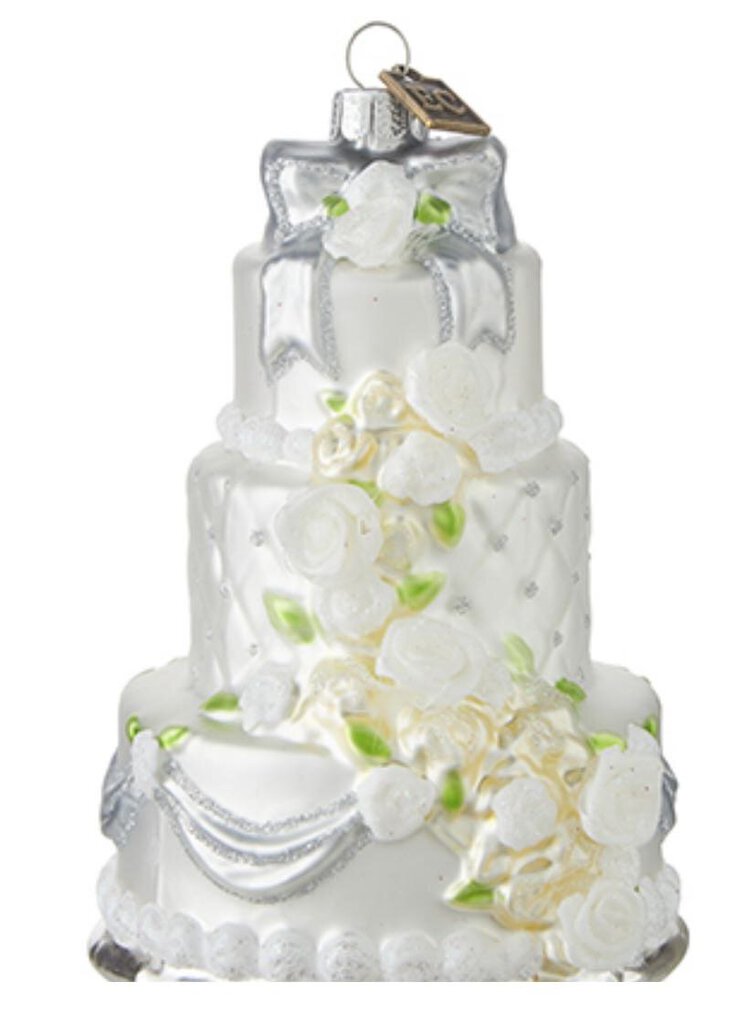 15002 Wedding Cake Ornament, Glass