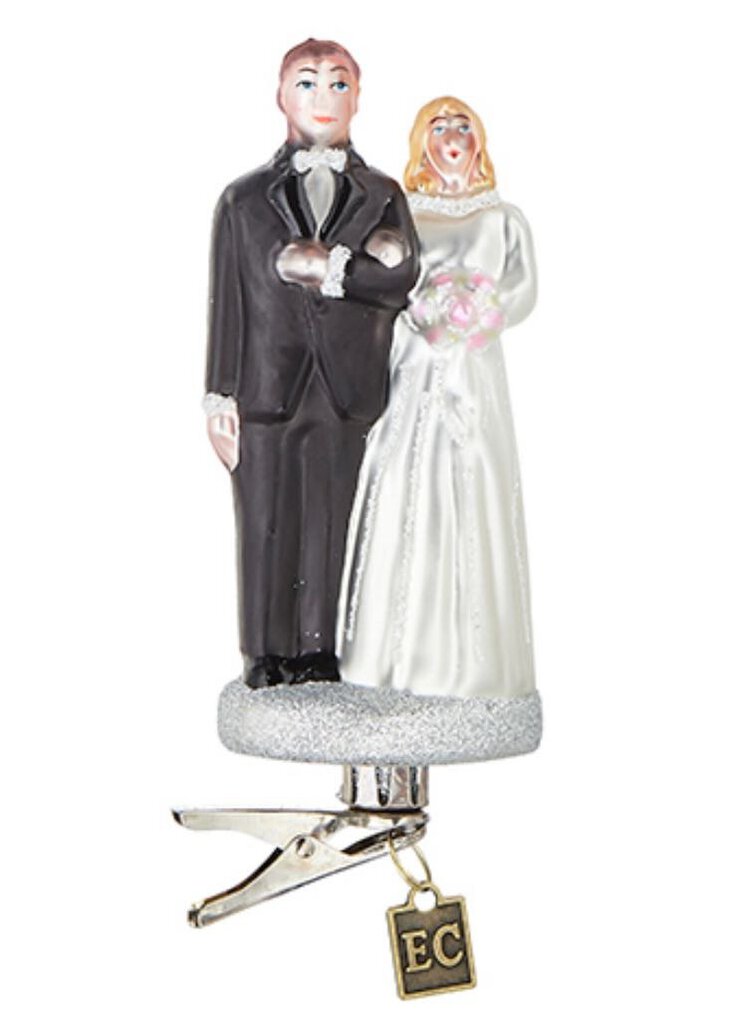 15003 Clip-On Wedding Couple Ornament