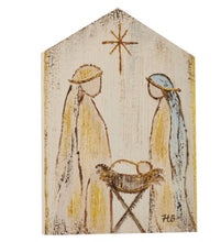 Load image into Gallery viewer, 14915 Holy Family Textured Block, Painted Wood
