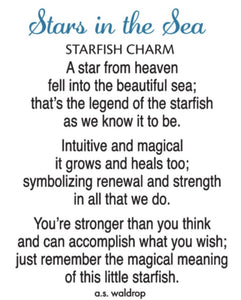 14960 Stars In The Sea Starfish Charm, w/Card
