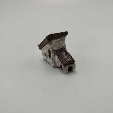 Load image into Gallery viewer, White Rustic Miniature House w Shed and Slanted Roof 1.25&quot;x1&quot;
