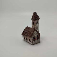 Load image into Gallery viewer, White Rustic Miniature Church with Steeple 1.25&#39;x2.25&quot; Italian Villiage Series
