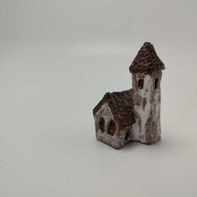 Load image into Gallery viewer, White Rustic Miniature Church with Steeple 1.25&#39;x2.25&quot; Italian Villiage Series
