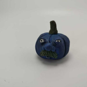 Todd From the Patch, Blue Pumpkin with Mustache 1.5"