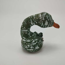 Load image into Gallery viewer, Sherrill &amp; Mimi from the Patch, Swan Gourd, Green and White 3.25&quot;
