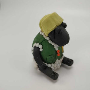 Eugene The Hipster Sheep in Green Vest 3"
