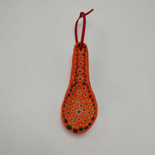 Load image into Gallery viewer, Small Orange Mandala Spoon 5&quot;
