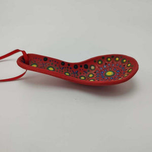 Small Red Mandala Spoon 5"