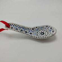 Load image into Gallery viewer, Small White Mandala Spoon 5&quot;
