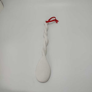 Large White Mandala Spoon 12"