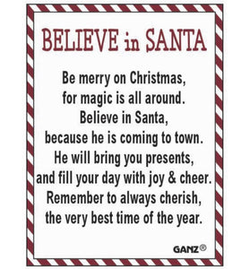 15014 Believe In Santa Charm w/Card