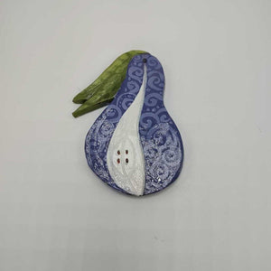 Lavender Pear Ornament 3"