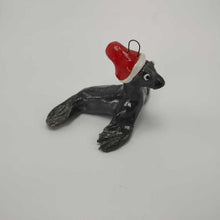 Load image into Gallery viewer, Grey Christmas Seal Ornament 3&quot;
