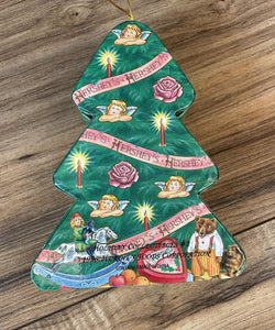 6905 Hershey's Christmas Tree Gift Box Ornament, Collectible #1 1996, Paper Mache