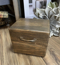 Load image into Gallery viewer, 6905 Vintage Handcrafted Wood Treasure/Trinket Box, approx 1980
