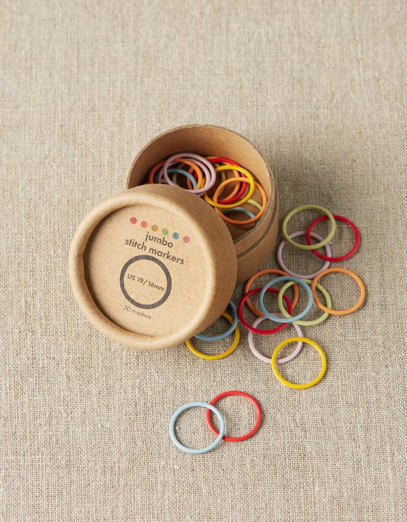 Cocoknits Colorful Ring Stitch Markers Jumbo - Fits up to US 19 Needle - Includes 5 each of 6 colors