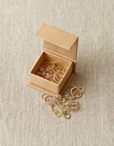 Cocoknits Precious Metal Stitch Markers - Variety of Sizes in Gold, Copper and Silver - 54 Markers Total