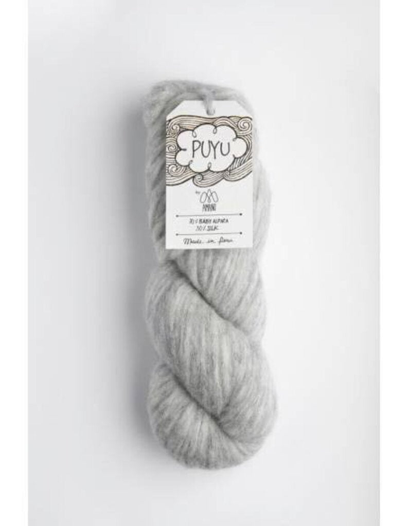 Amano Yarns Puyu Bulky Weight Single Ply Yarn in Fog (3008) - Baby Alpaca and Mulberry Silk