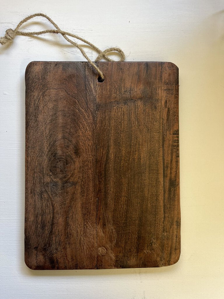 Square wood cutting board, no handle