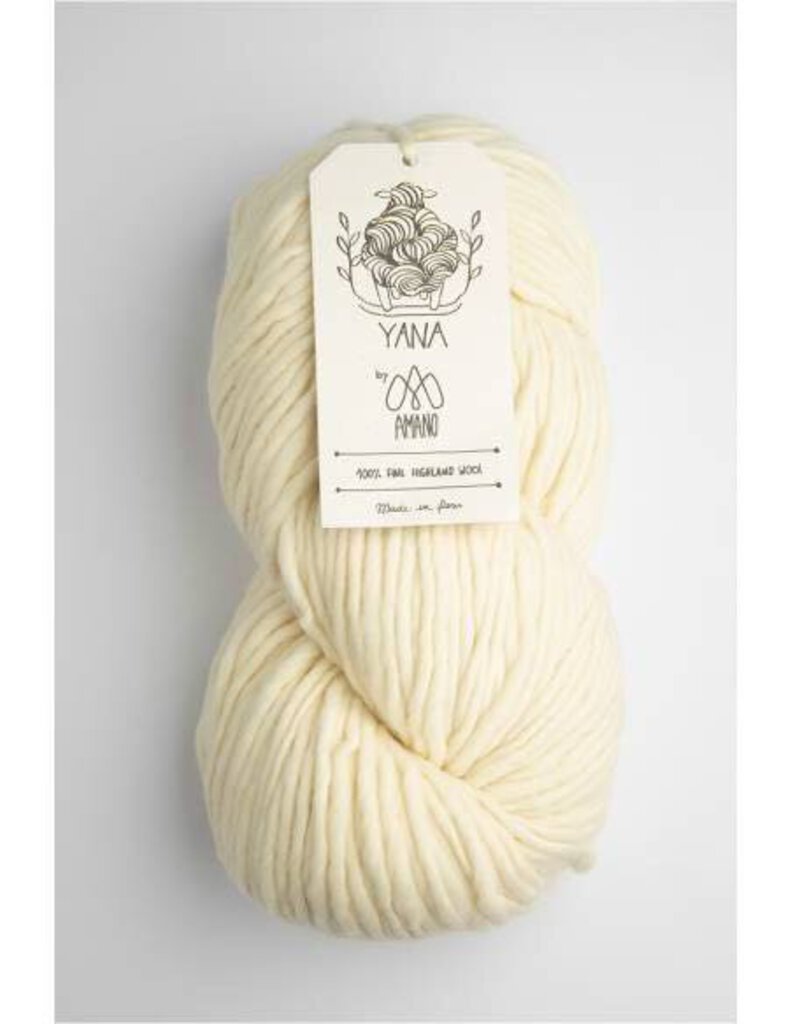 Amano Yarns Yana Chunky Single Ply Yarn in Blanca (1302) - 100% Fine Highland Wool