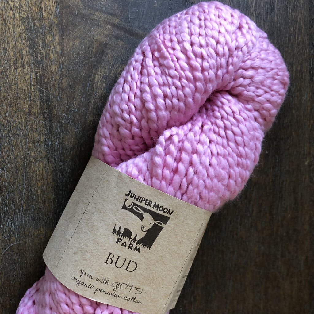 Juniper Moon Farm Yarns Bud Bulky Weight Yarn in Camellia (113) - 100% Organic Cotton