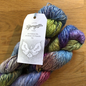 Faery Wings by Fyberspates in Rainbow - Fine/Sport Weight Yarn - Silk and Mohair Blend
