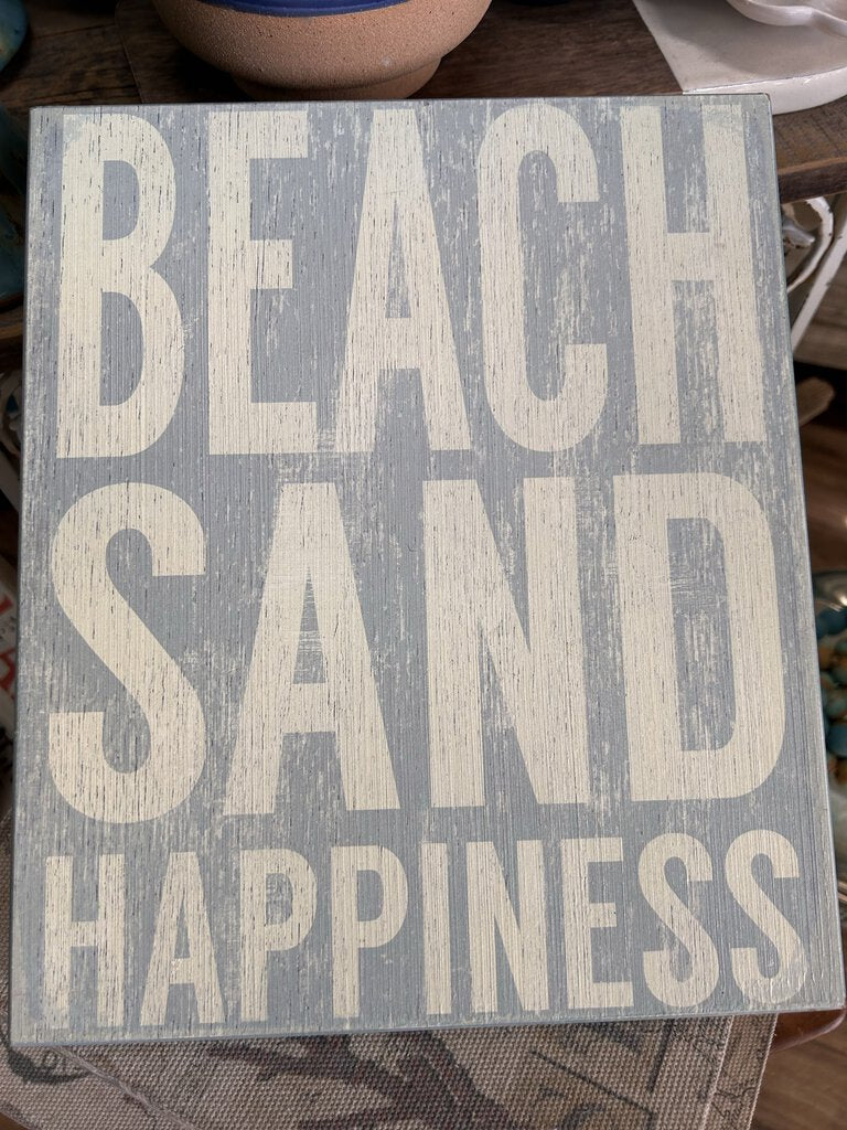 Beach Sand Happiness Box Sign