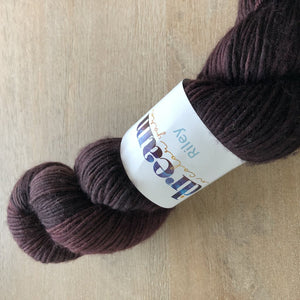 Dream in Color Yarn - Riley Worsted Weight Yarn in Chocolate Night - 100% Superwash Merino Wool