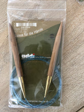 Load image into Gallery viewer, Addi Olive Wood 47&quot; Circular Knitting Needles - Size 17
