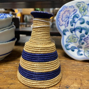 Handmade Basket Vase No Bottom 4" bpv03