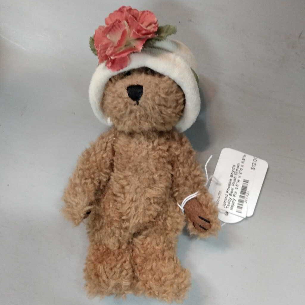 Jointed Posable Boyd's Teddy Bear Plush Brown Nappy Fur 3.5