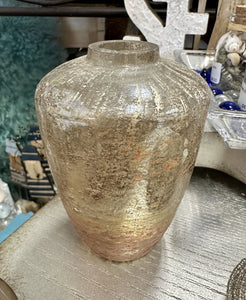 Glass Vase, Desert Copper Color, 5"h