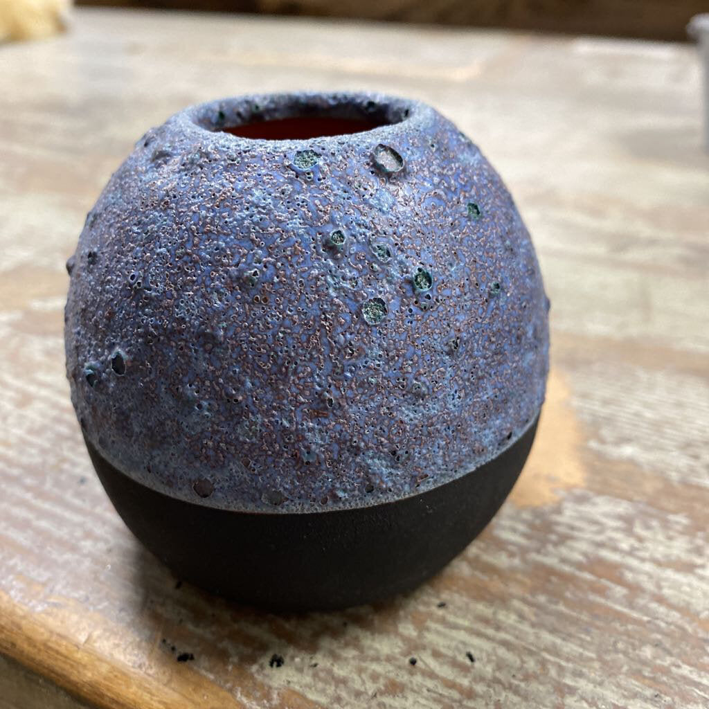 Blue Orb bud vase 3