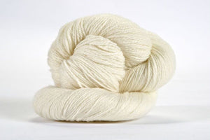 Jade Sapphire Cashmere Worsted Weight Yarn in Ivory - 100% Mongolian Cashmere 4 Ply