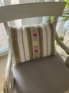 Oblong Embroidered Pillow Southwest Theme