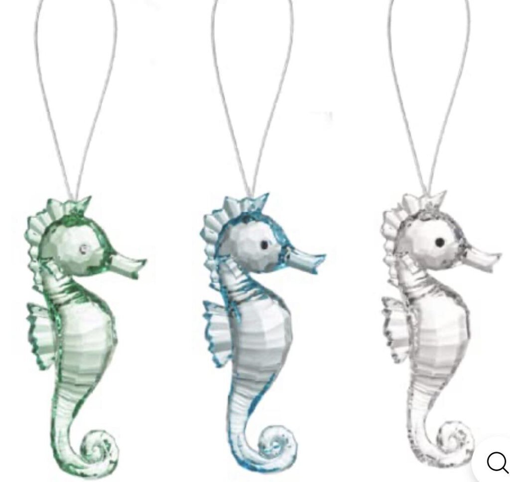15106 Acrylic Seahorse Ornament-Assorted Colors