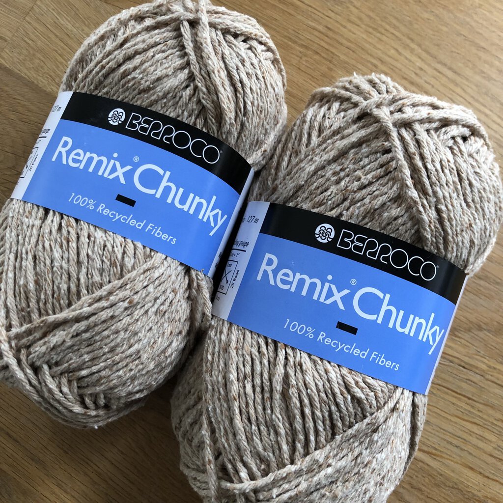 Berroco Remix - Chunky Weight in Almond (9903) - Recycled Yarn 30% Nylon, 27% Cotton, 24% Acrylic, 10% Silk, 9% Linen