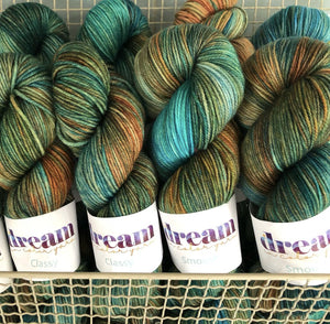 Dream in Color Hand-dyed Smooshy Sock Yarn in Carlsbad Beach Dreaming - 3 ply Fingering Weight Yarn - SW Merino/Nylon Blend
