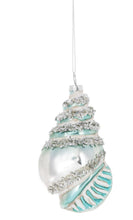 Load image into Gallery viewer, 15184 Sea Shell Ornament , Silver Glitter Encrusted
