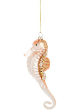 Load image into Gallery viewer, 15182 Seahorse Ornament, Glass-Pearls, Beads, Glitter
