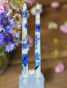 Taper Candles - Blue Floral