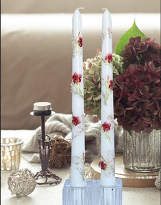 Taper Candles - Maroon Botanical