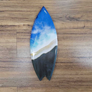 20" Resin Surfboard Blue/Gold/Brown/Green